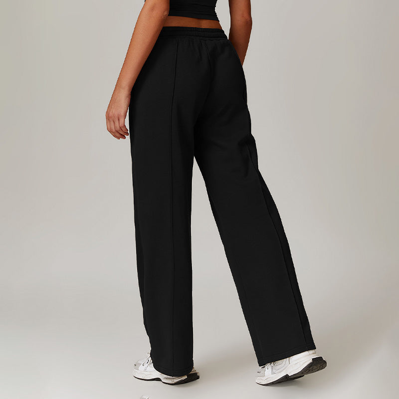 High Waist Casual Straight Leg Sweatpants