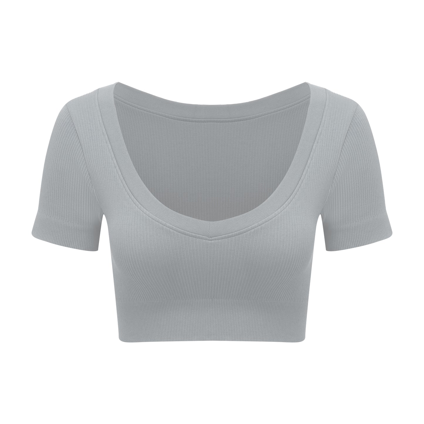 Seamless knitted sports short-sleeved T-shirt