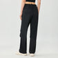 Breathable draped loose straight pants