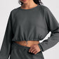 Modal loose slimming fitness long sleeve sweatshirt