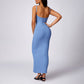 Beautiful back casual slim hip maxi dresses