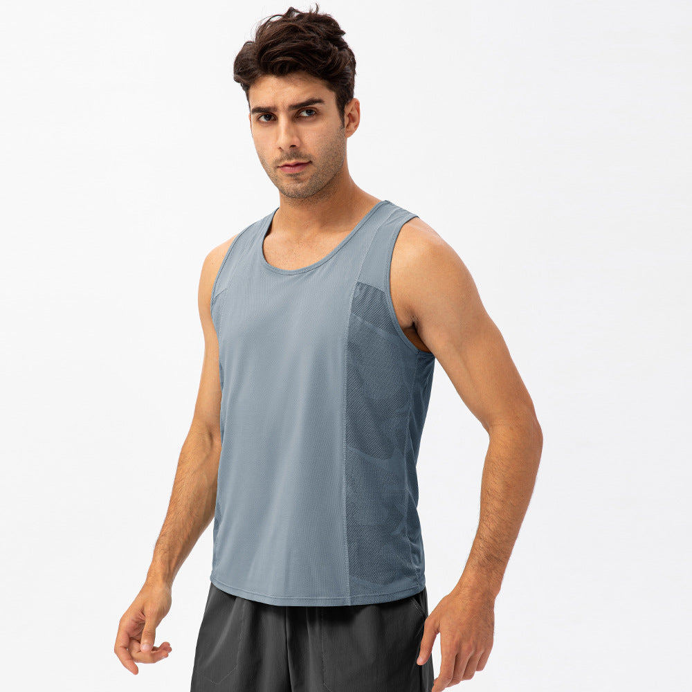 Men's summer cotton camouflage sleeveless sports top