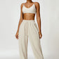 Triangle cup sports bra & jogging bottoms 2-piece set