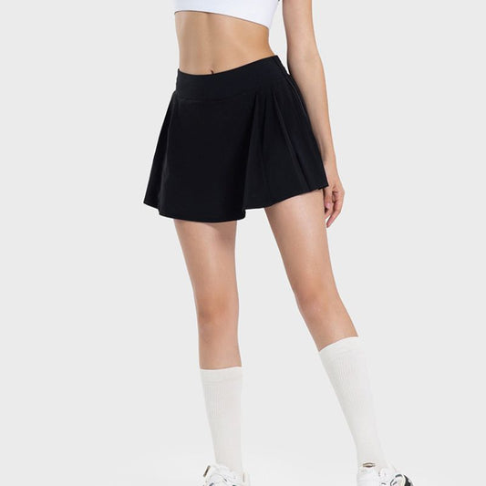 Anti-glouting Pleats yoga Athletic skirts