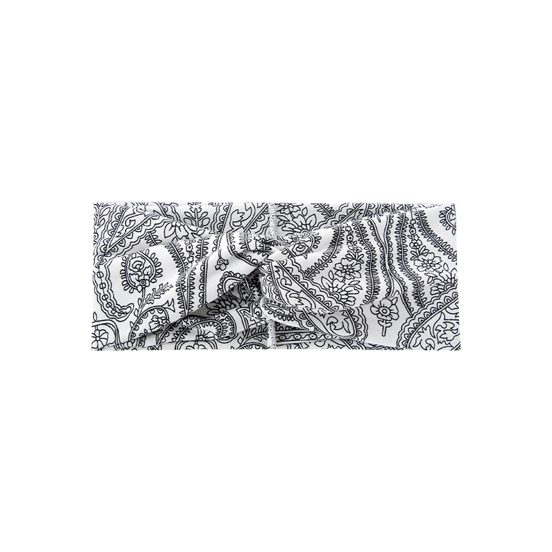 Cross Printed Knitted Movement Elastic Headband