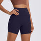 High-waisted tummy tucking gym shorts