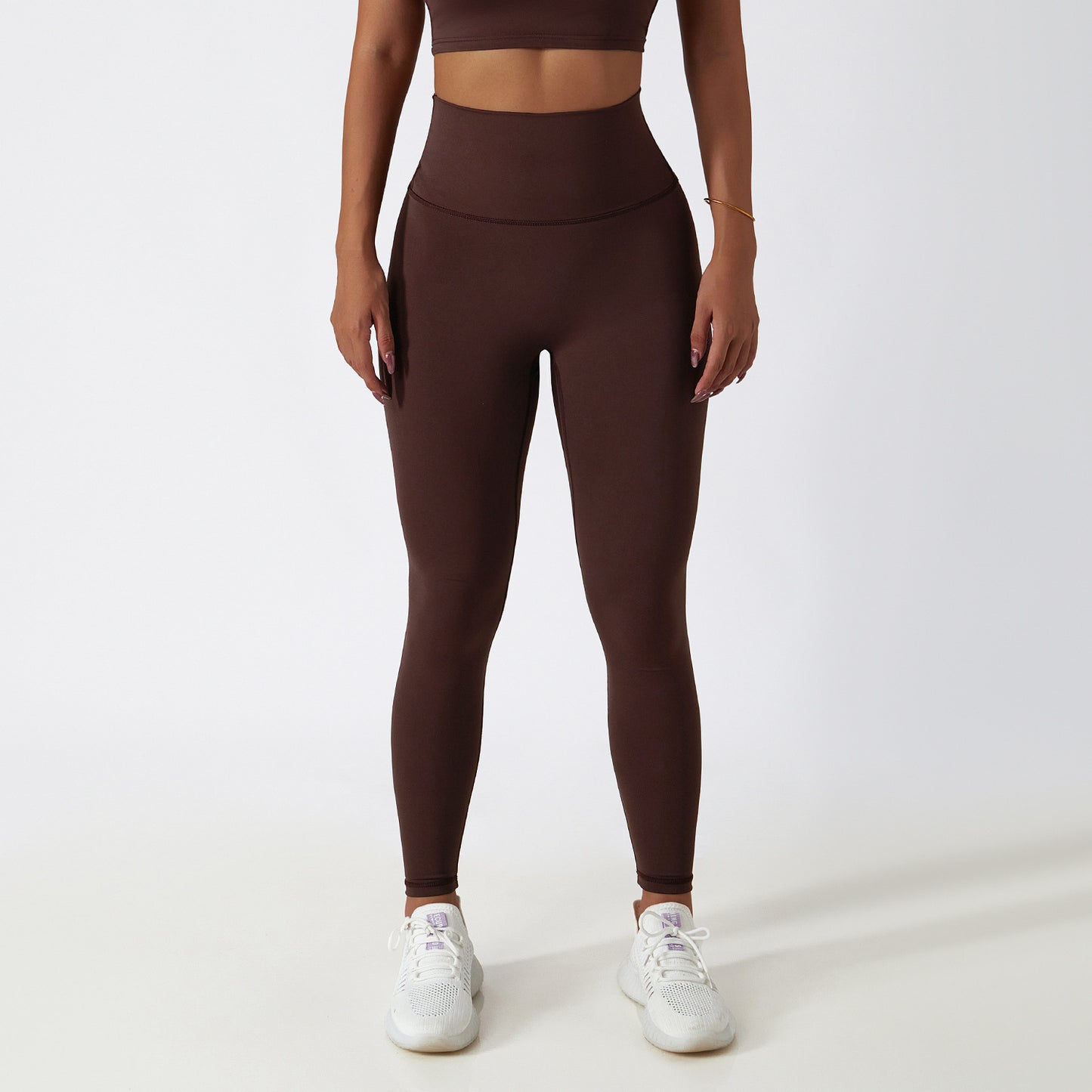 Solid color quick-dry buttocks seam Legging