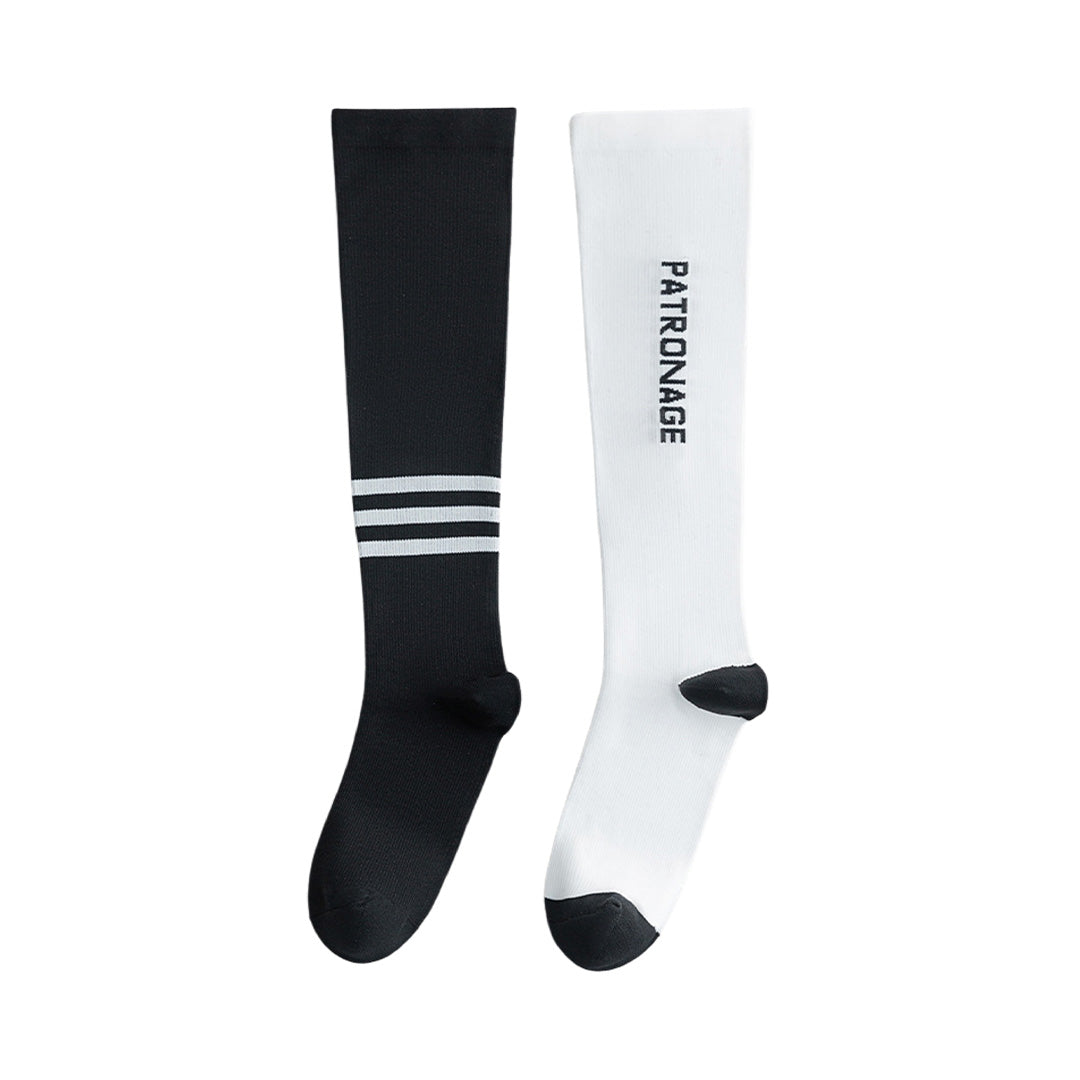 Lettre trois chaussettes à barres belles jambes Fitness Yoga pression chaussettes de mollet