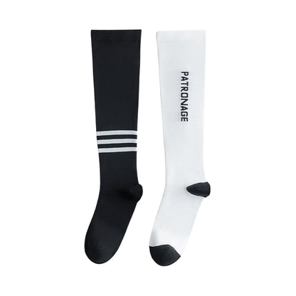 Letter Three Bar Socks Beautiful Legs Fitness Yoga Pressure Calf Socks