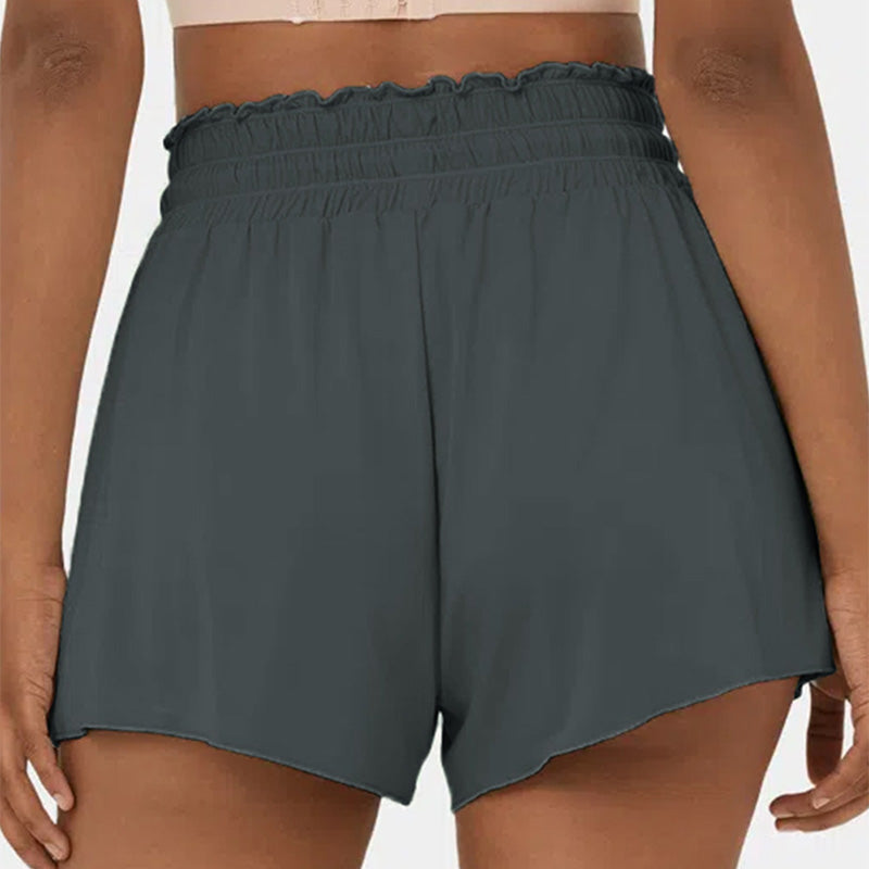 High Waist Petal Wrap Swim Shorts