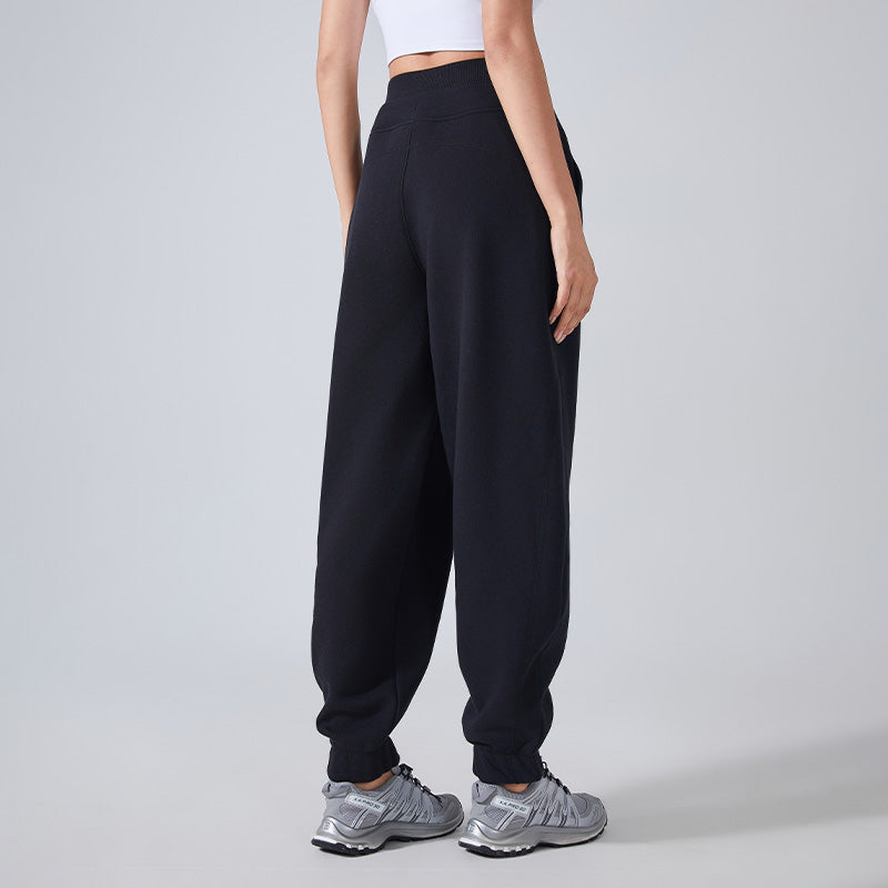 Autumn and winter velvet warm leg-fitting casual sweatpants