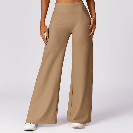 Loose-fitting sports high-waisted slacks pants