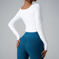 High-stretch skinny sports long-sleeved top