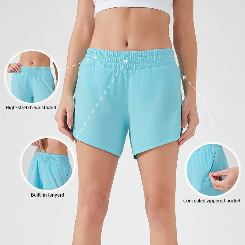 Ice-feel quick-drying sports loose breathable shorts