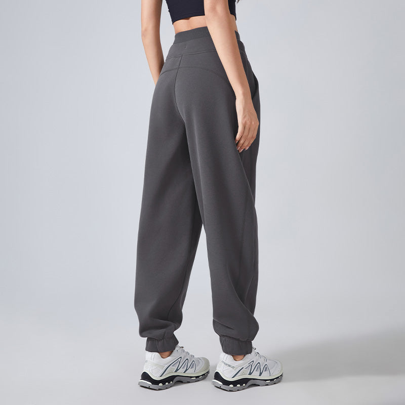 Autumn and winter velvet warm leg-fitting casual sweatpants