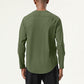 Men's solid color round neck long sleeved sports top