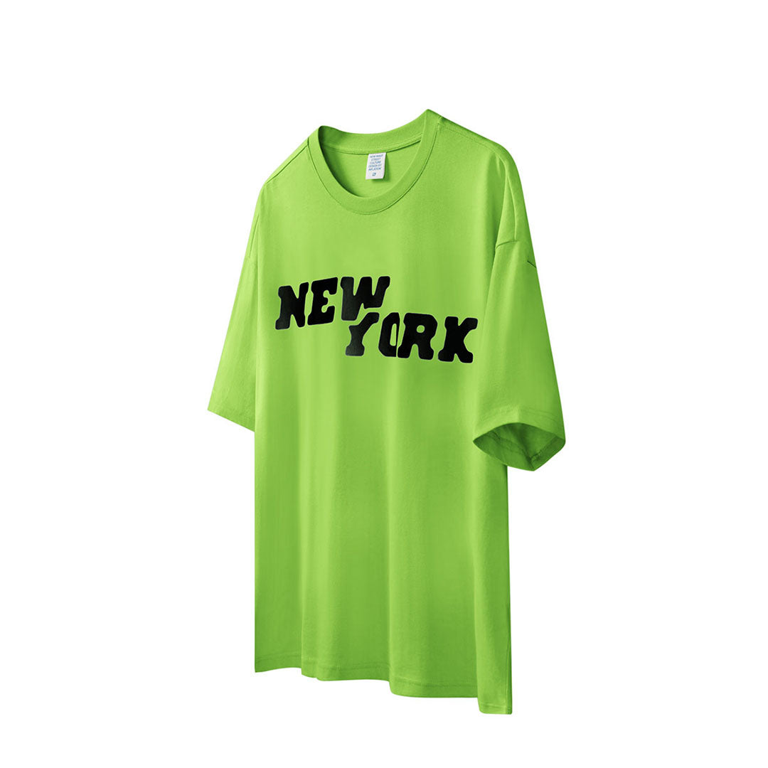 New York loose solid print T-shirt