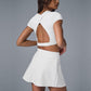 Quick-Drying Backless Tank Top + A-Line Tennis Skirt 2-Piece Set