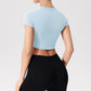 Ultra-soft Quick Dry Short Sleeve Yoga Crop Top