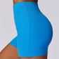 Hip-lifting high-waisted yoga sport shorts