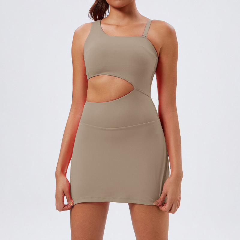 Ultra-Soft Asymmetric Strap Golf And Tennis Mini Dress