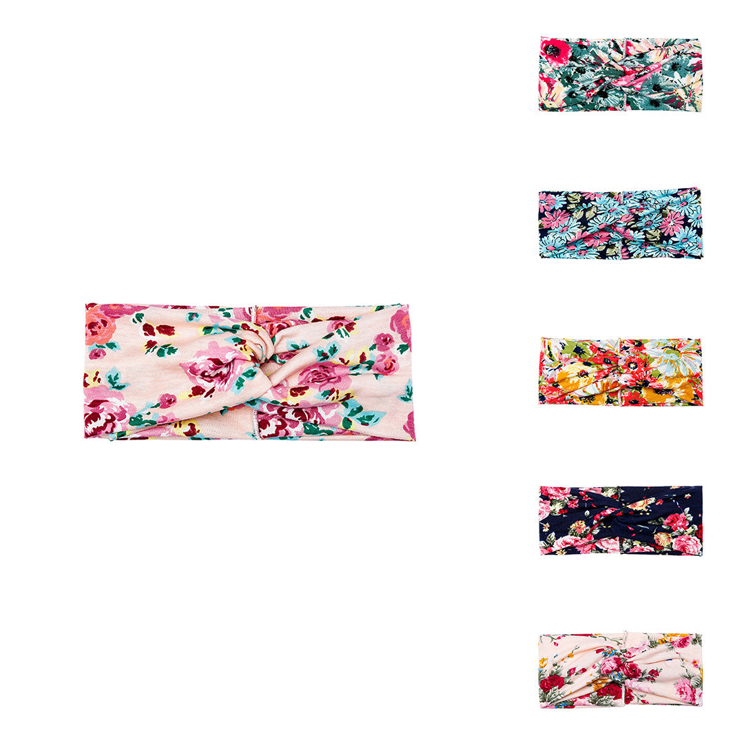 Cross Printed Knitted Movement Elastic Headband