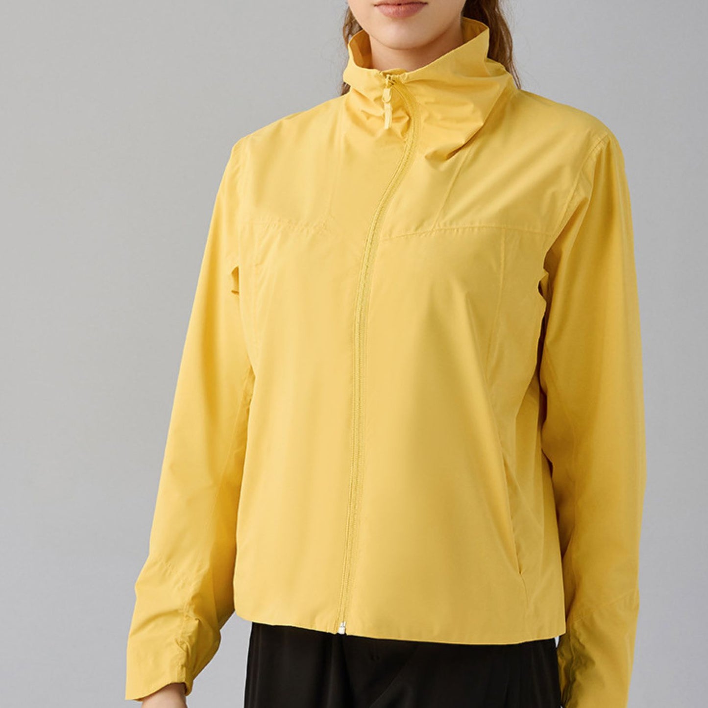 Full Zipper Stand Collar Windproof Jacket