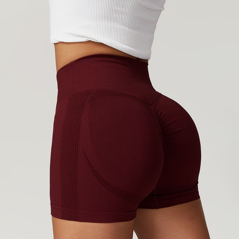 Hip lift seamless skinny yoga exercise shorts