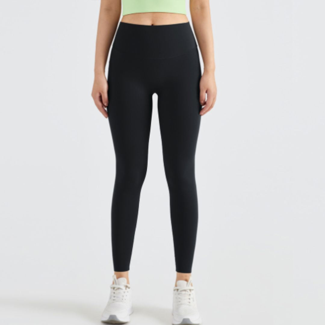 Legging de yoga extensible de couleur unie