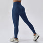 Seamless high-rise solid color hip lift yoga leggings