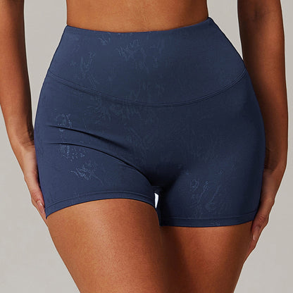 gold stamping High-waisted sports shorts