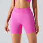 Seamless high rise running yoga shorts