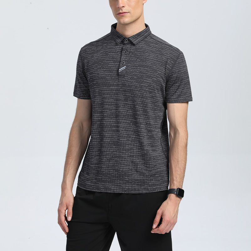 Casual Quick Drying Mesh Short Sleeved Polo T-shirts