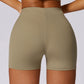 Hip-lifting high-waisted yoga sport shorts