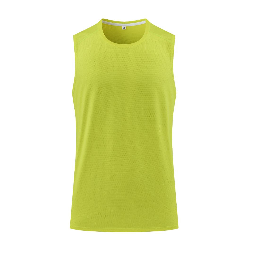 Solid color sleeveless breathable sports tank top